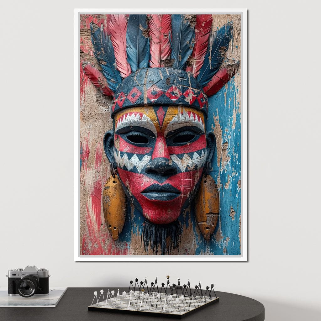 Tribal Echoes in Color Canvas Wall Art