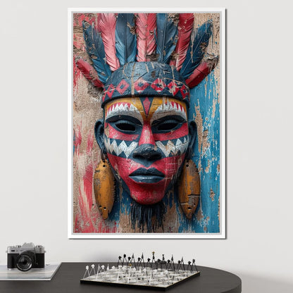 Tribal Echoes in Color Canvas Wall Art