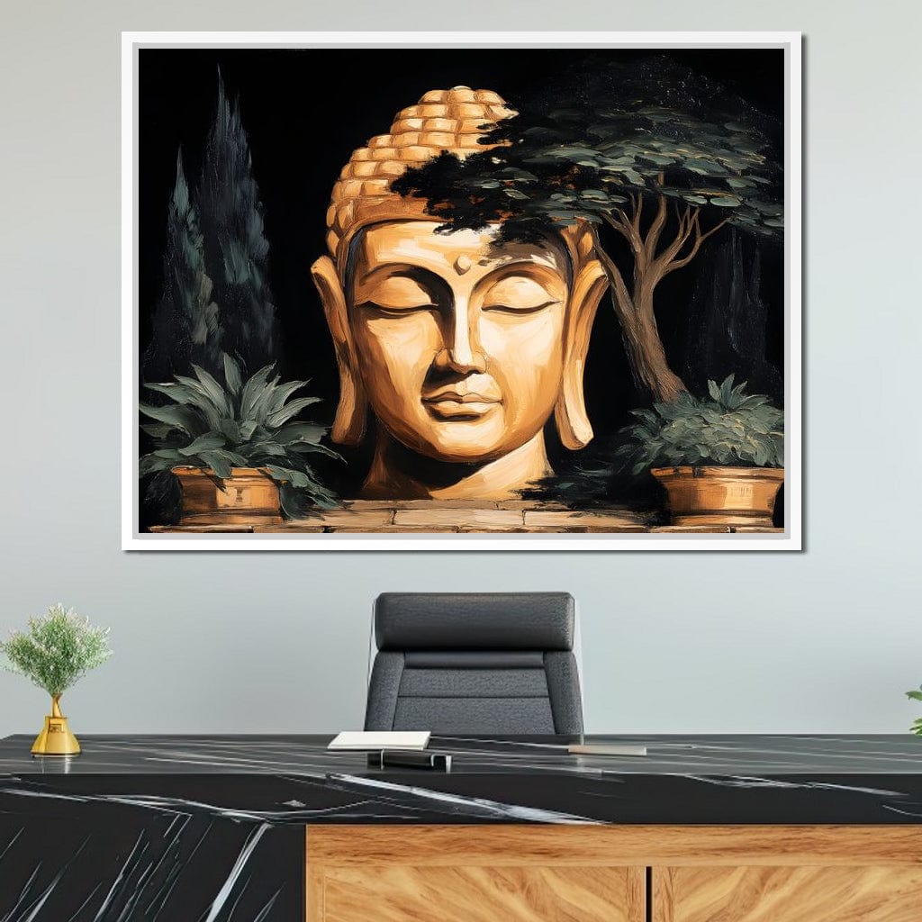 Tranquil Buddha Garden Essence Canvas Wall Art