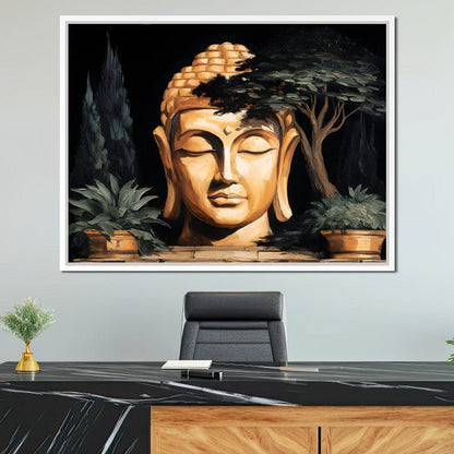 Tranquil Buddha Garden Essence Canvas Wall Art