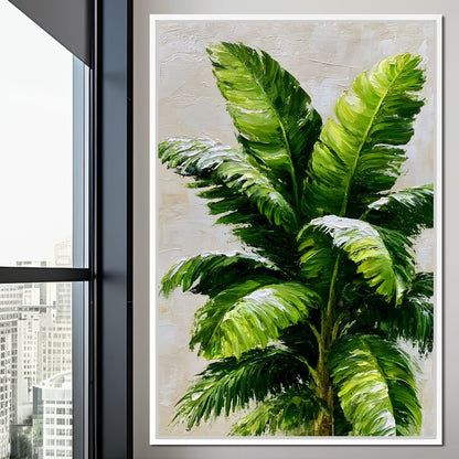Verdant Rhythm of Tropical Palms Canvas Wall Art