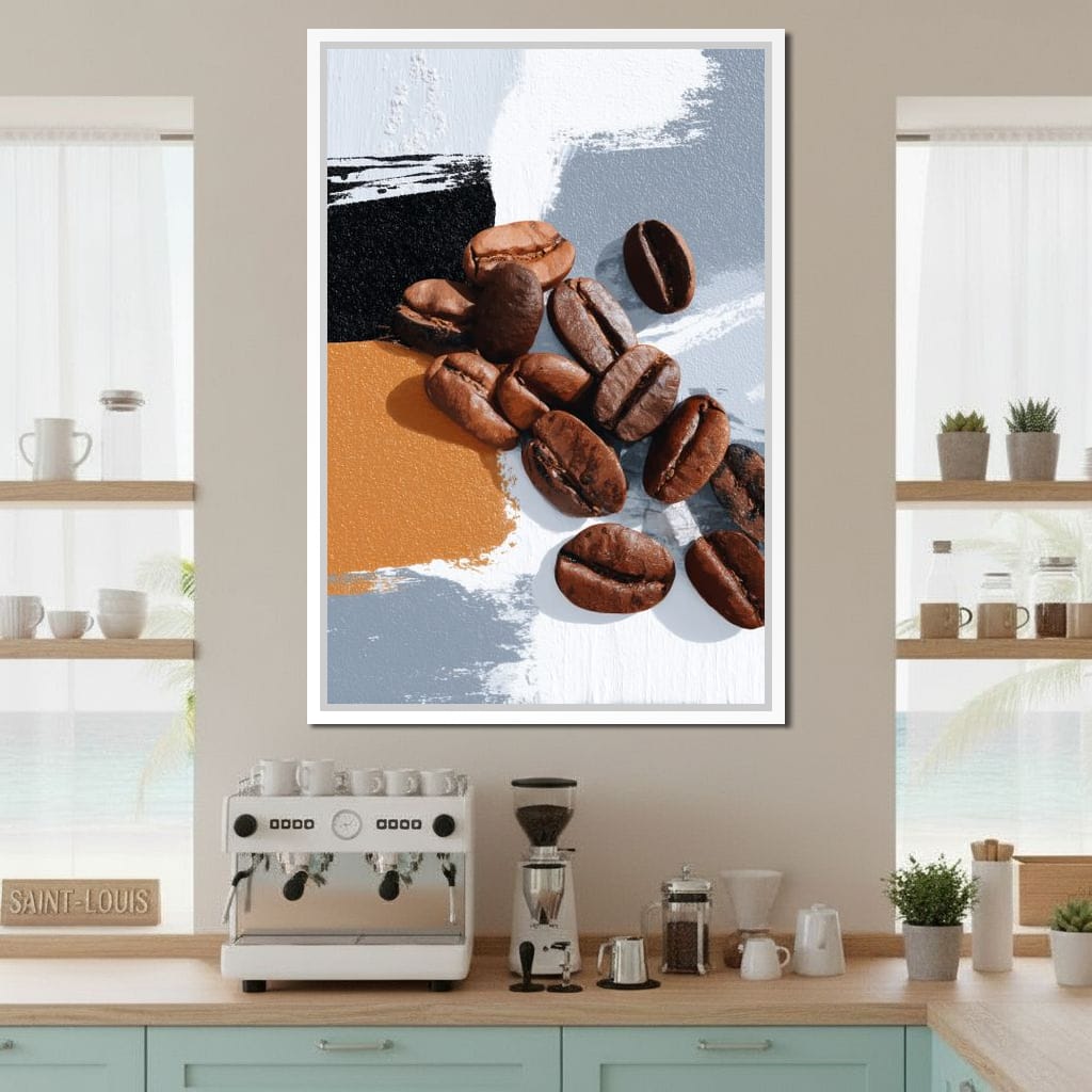 Coffee Beans Modern Vibe Canvas Wall Art