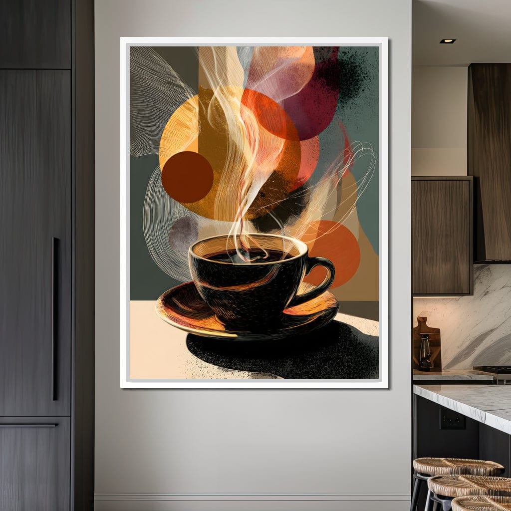 Morning Brew Abstract Fusion Canvas Wall Art