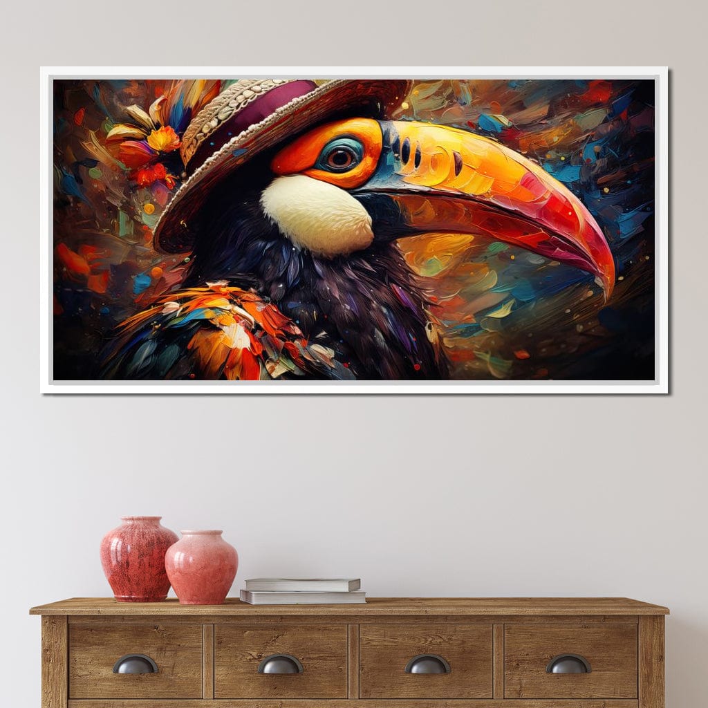 Tucan Tourist Canvas Wall Art