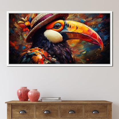 Tucan Tourist Canvas Wall Art