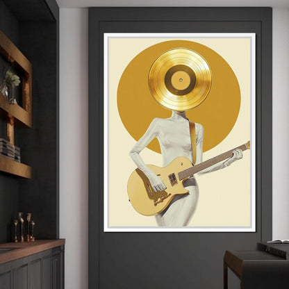 Golden Harmony Rhythm Euphoria Canvas Wall Art