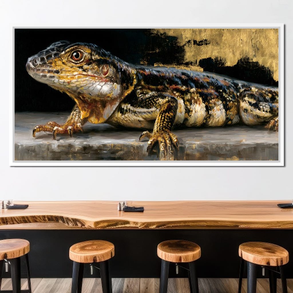 Ancient Scales Upon Gilded Ground Canvas Wall Art