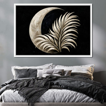 Crescent Shadow Over The Fallen Frond Canvas Wall Art