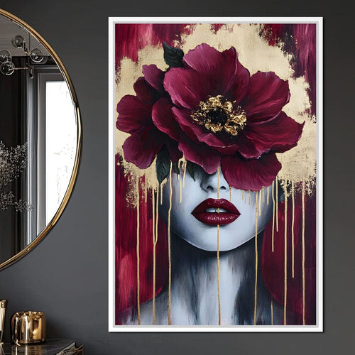 Golden Petals Silent Beauty Canvas Wall Art