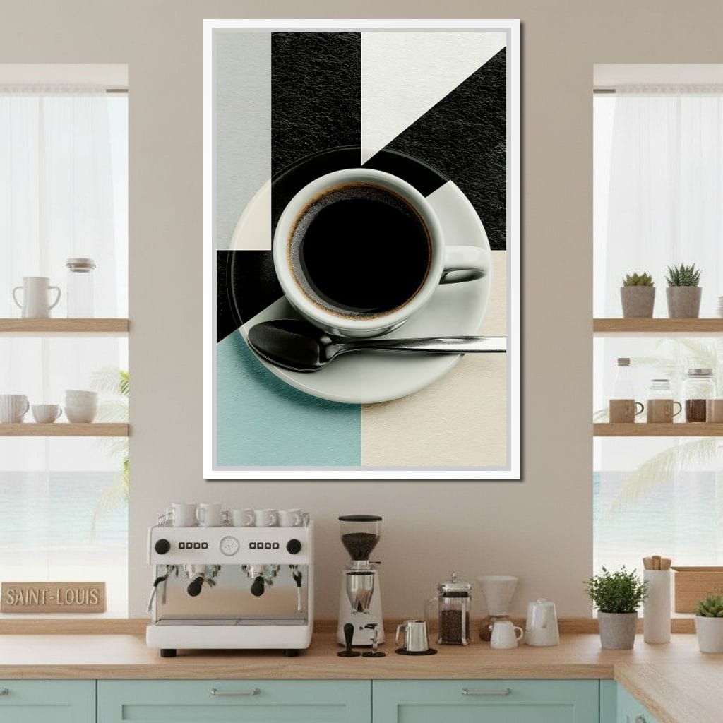 Geometric Morning Ritual Composition Canvas Wall Art
