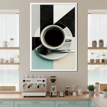 Geometric Morning Ritual Composition Canvas Wall Art