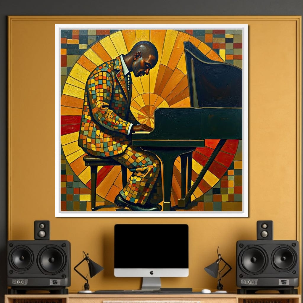 The Mosaic Pianist Canvas Wall Art