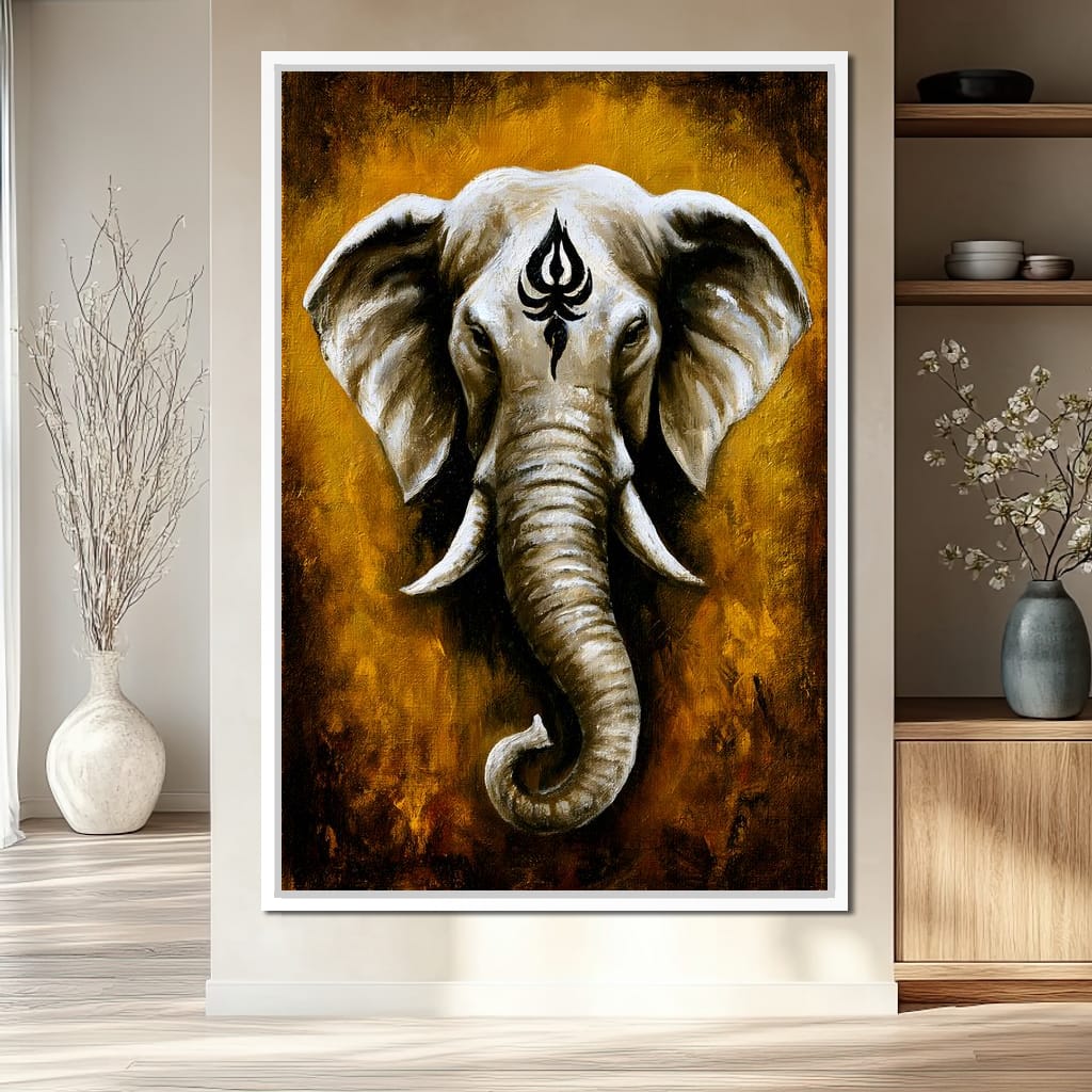 Sacred Wisdom Of The Tusker Canvas Wall Art