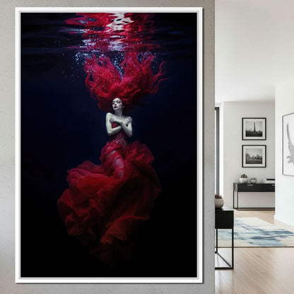 Crimson Depths Canvas Wall Art