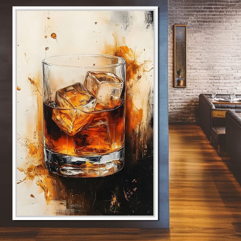Whiskey Drink Elegance Canvas Wall Art