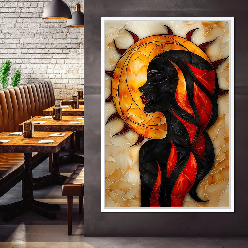 Solar Siren of the Flames Canvas Wall Art