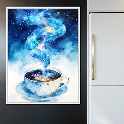 Celestial Coffee of Dreams Canvas Wall Art