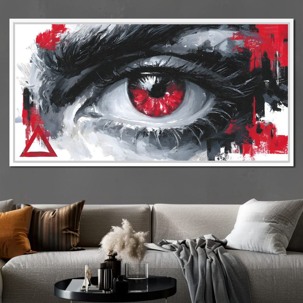 Fiery Iris Abstract Eye Storm Canvas Wall Art