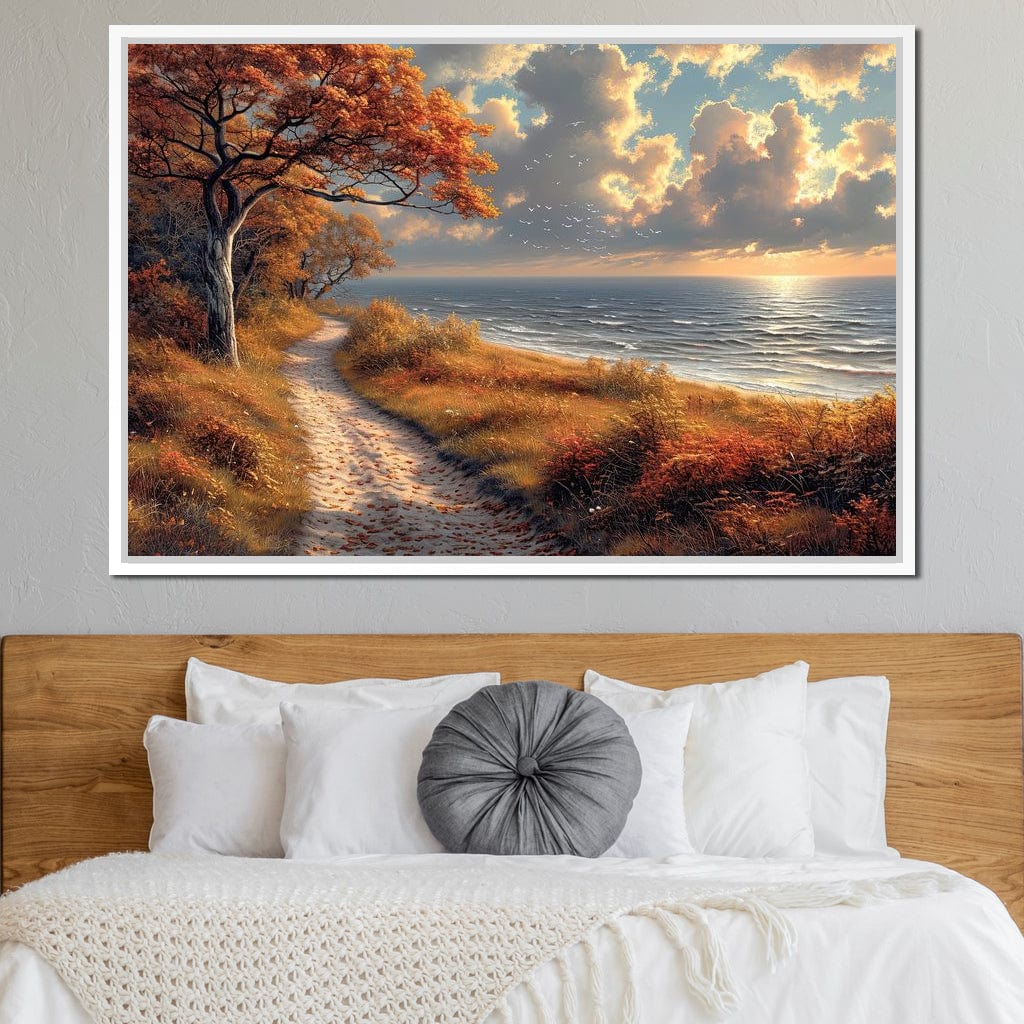 Autumn Seaside Reverie Canvas Wall Art