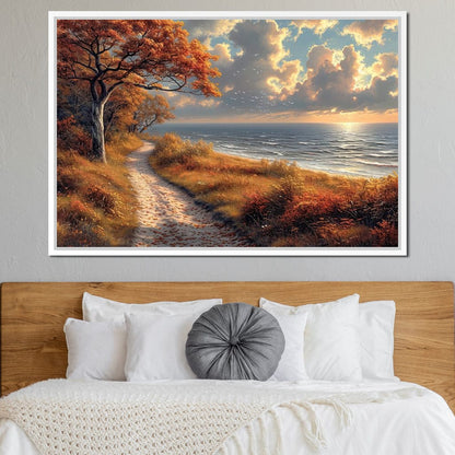Autumn Seaside Reverie Canvas Wall Art