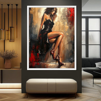 Alluring Legs Sleek Noir Elegance Canvas Wall Art
