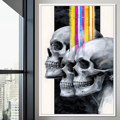 Trilogy of Modern Mortality Canvas Wall Art