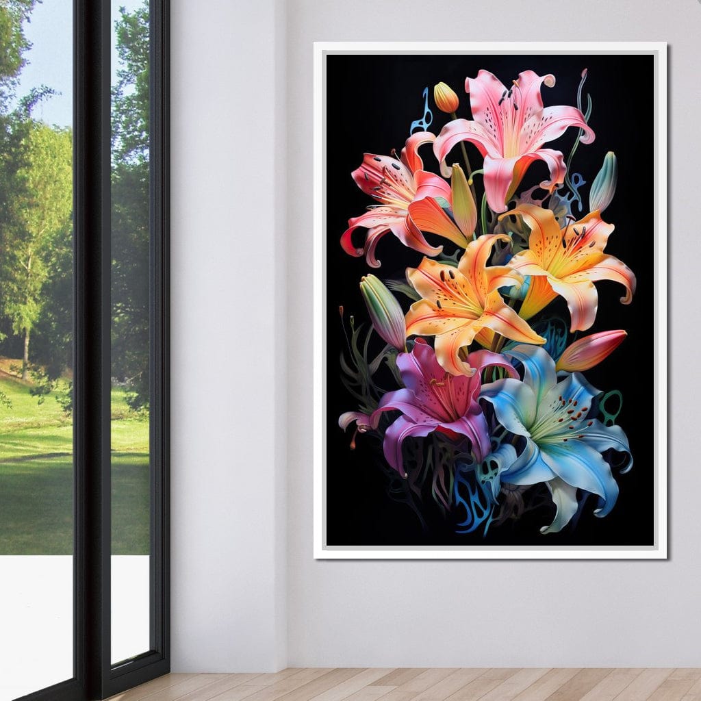 Dazzling Colors in Bloom Canvas Wall Art