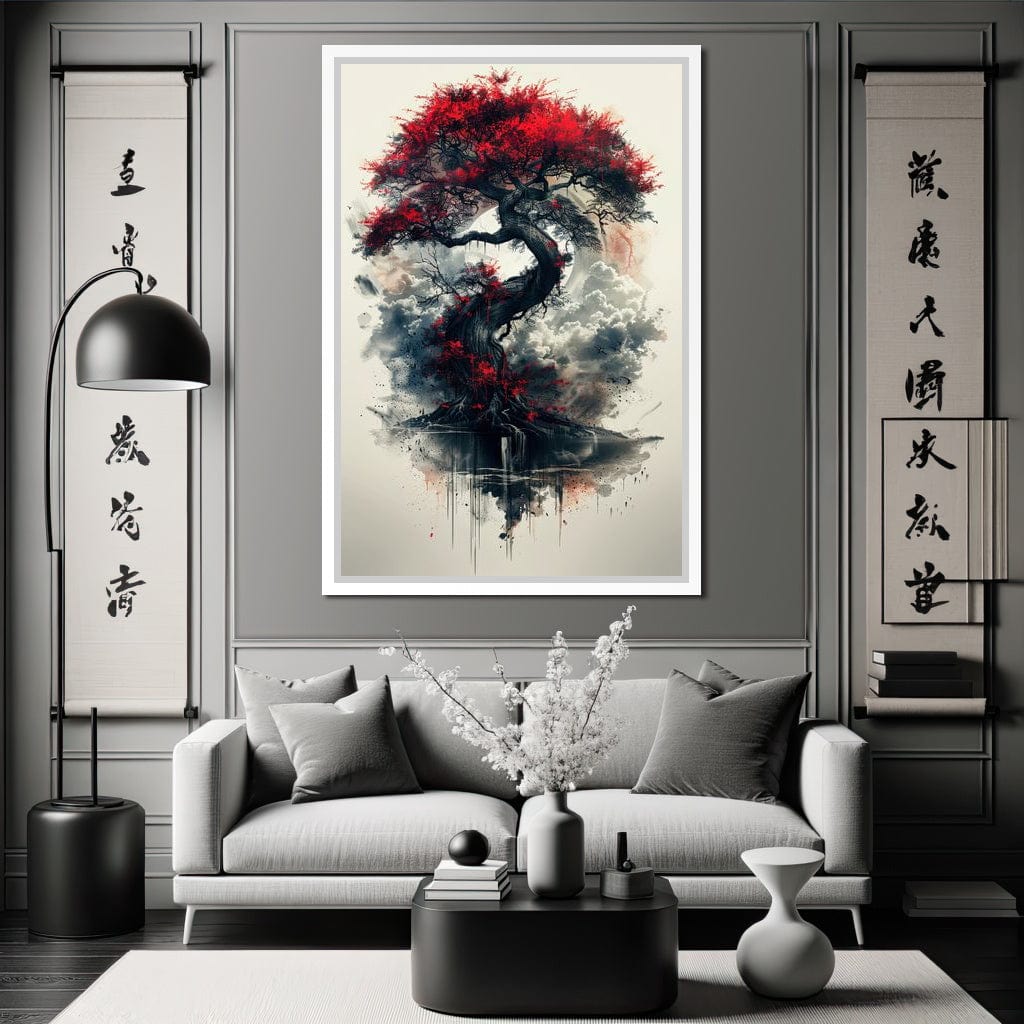 Sanguine Canopy Resilience Canvas Wall Art