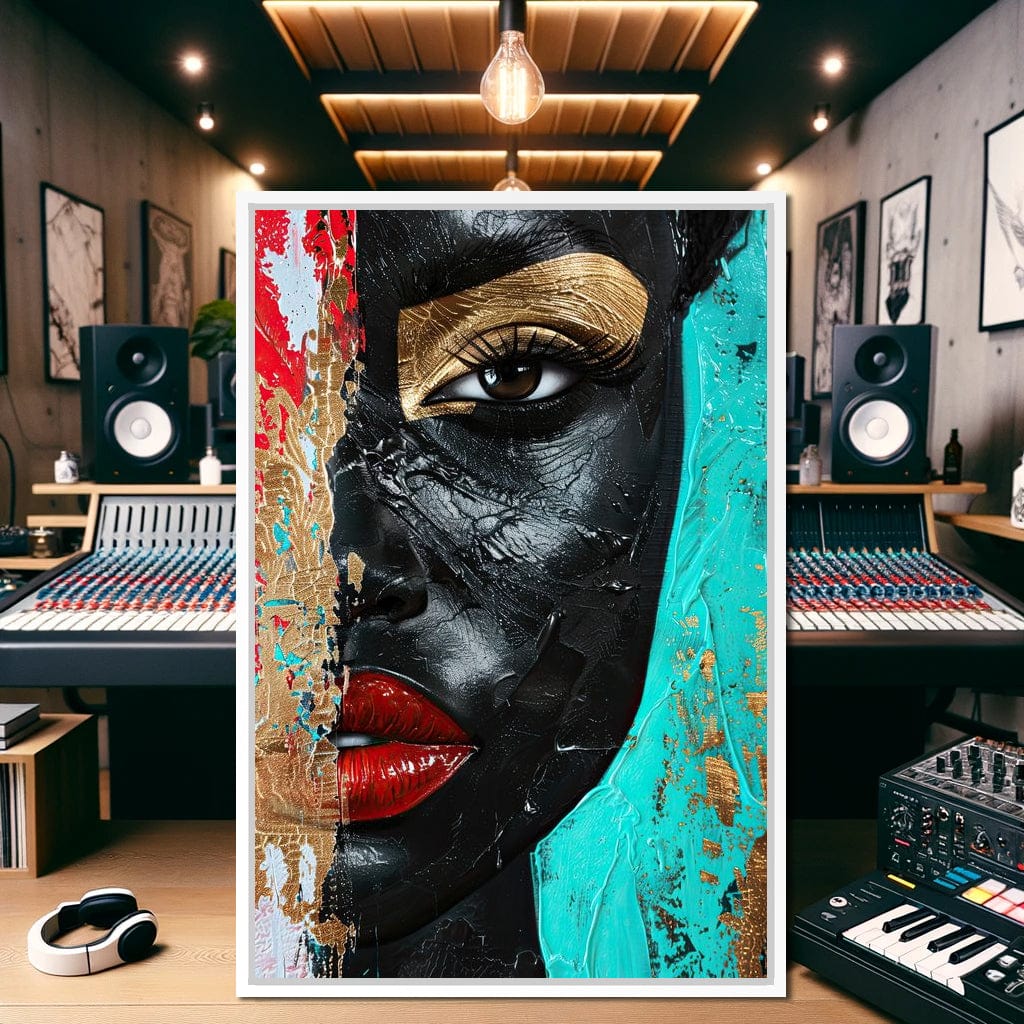 Golden Gaze of Mystery Canvas Wall Art