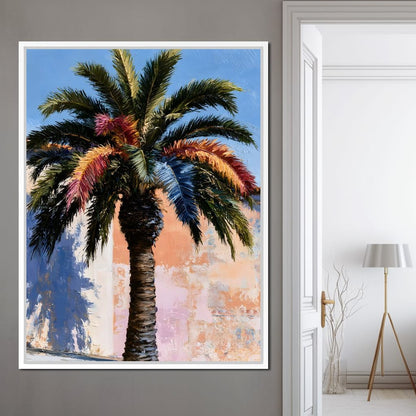 Coastal Palm Tree Canvas Wall Art
