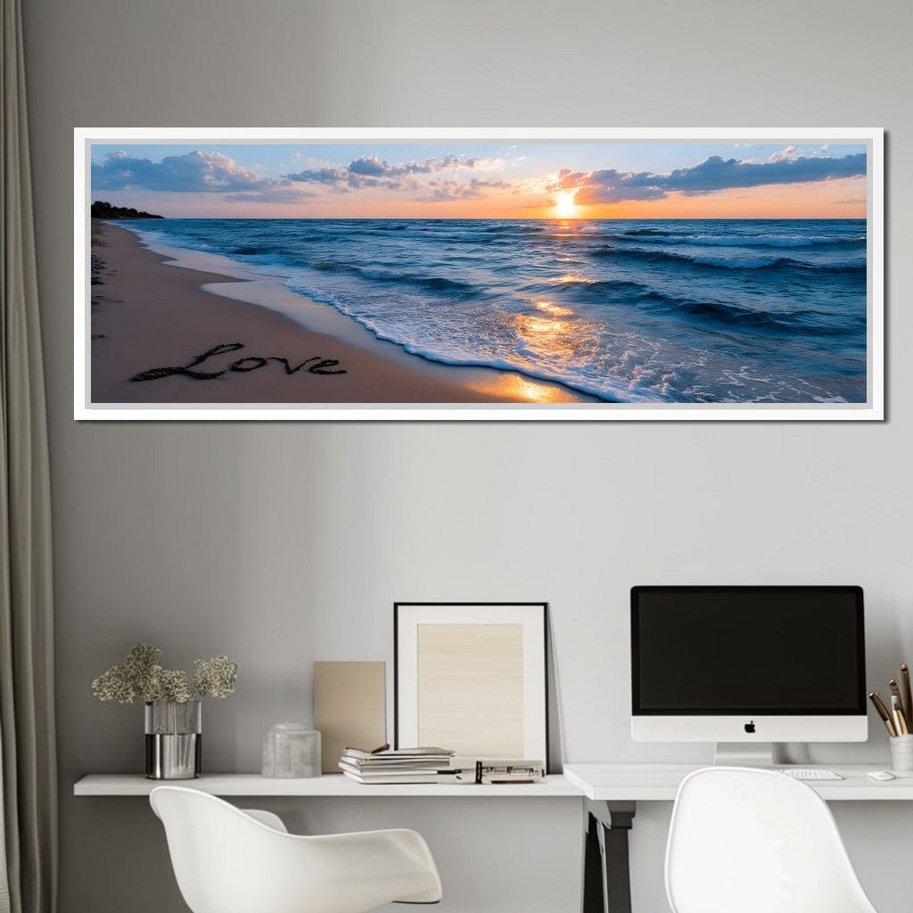 Sunset Shores Eternal Affection Canvas Wall Art