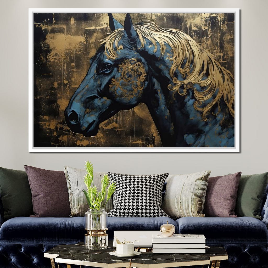 Gilded Royal Horse Canvas Wall Art