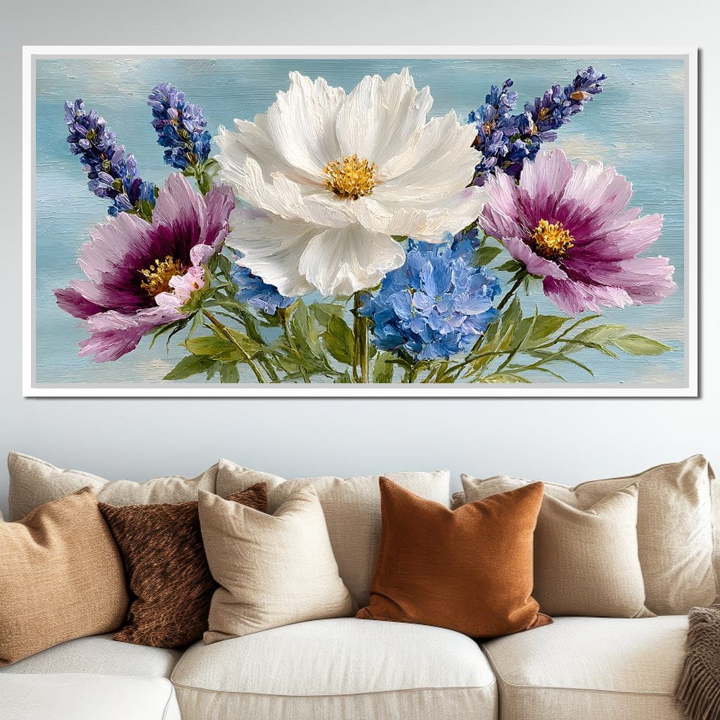 Pastel Meadow Floral Breeze Canvas Wall Art