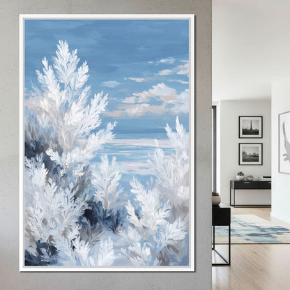 Frosted Seaside Botanicals Canvas Wall Art
