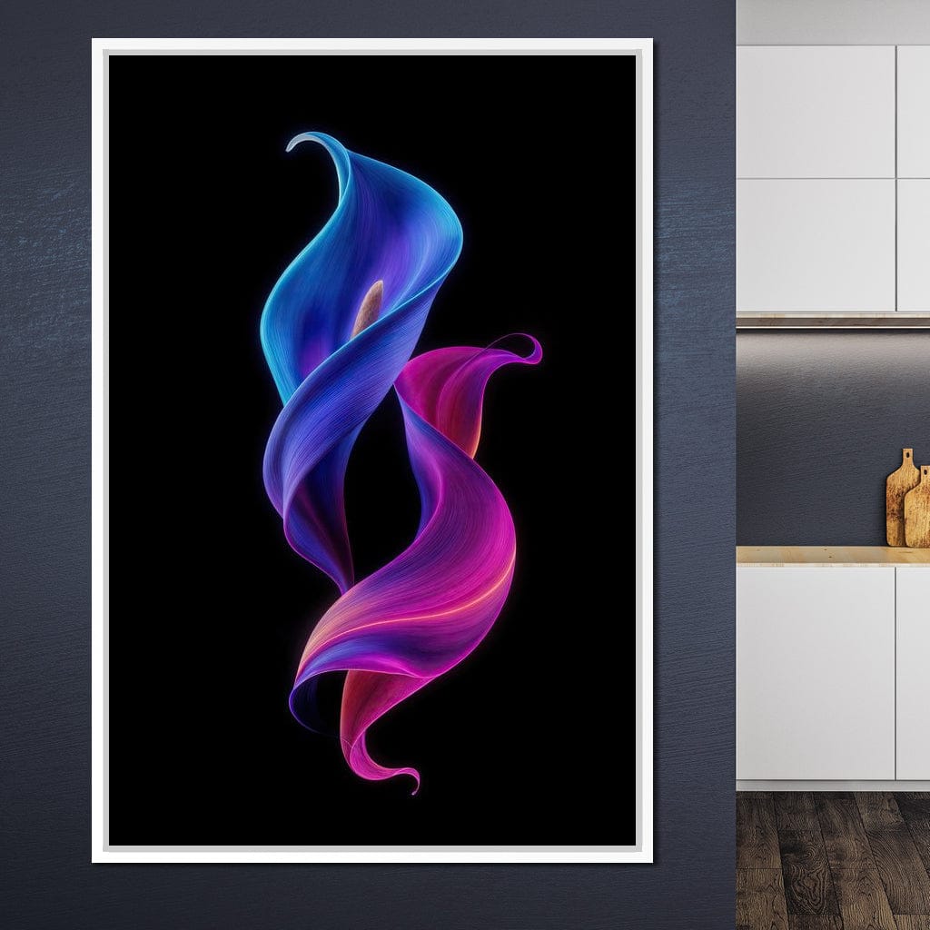 Cosmic Petal Helix Canvas Wall Art