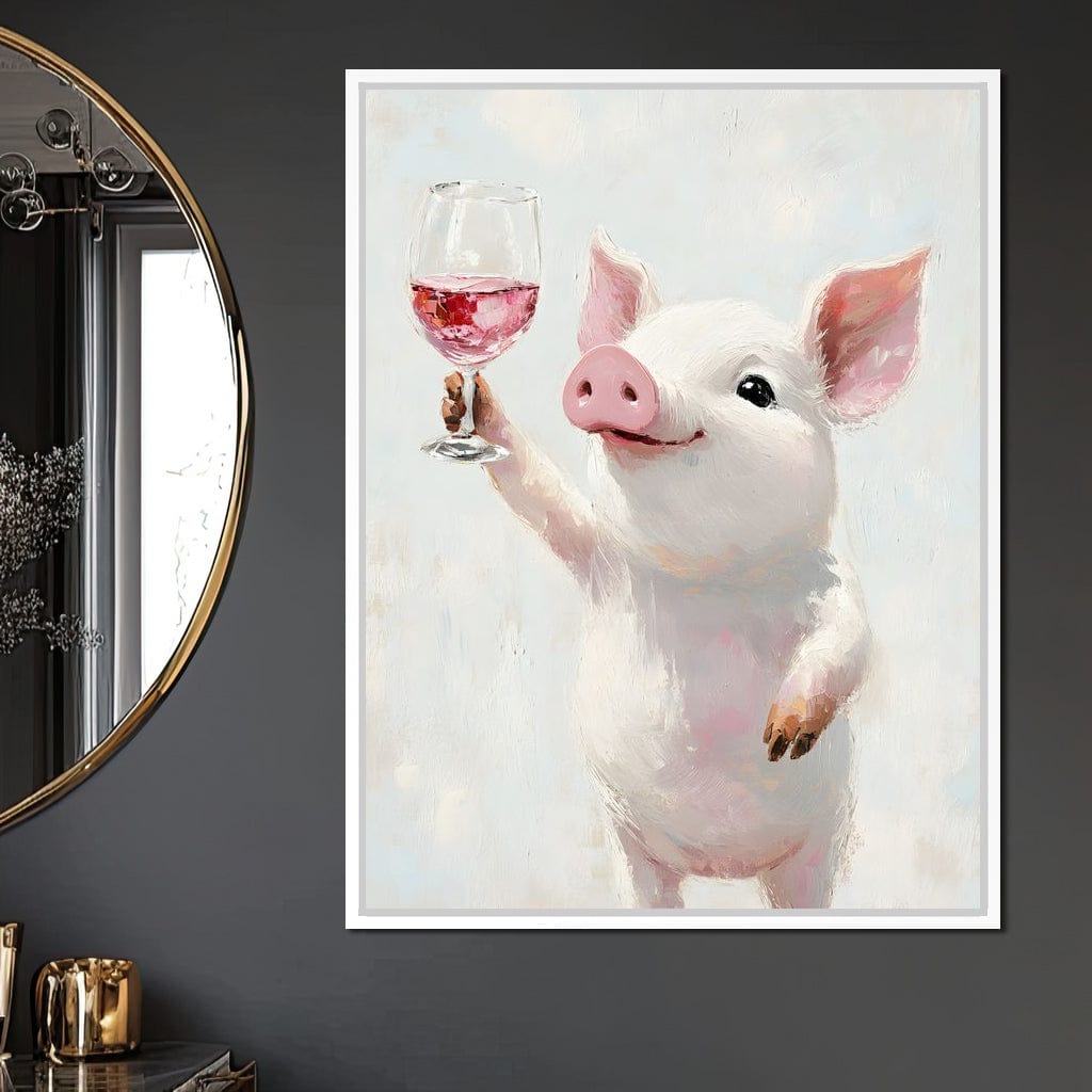 Porcine Toast of Joy Canvas Wall Art