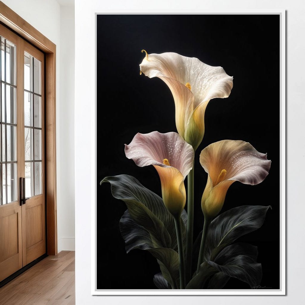 Whisper of Ivory Lilies Canvas Wall Art