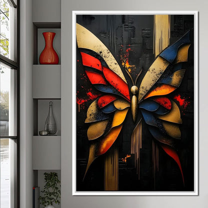 Butterfly Radiance Symphony Canvas Wall Art