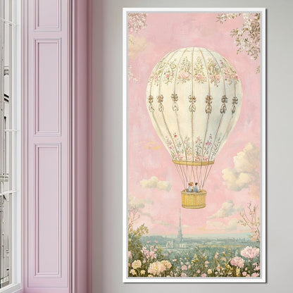 Whimsical Ballad of Airborne Dreams Canvas Wall Art