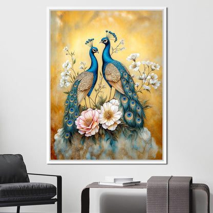 Peacock Serenade Canvas Wall Art