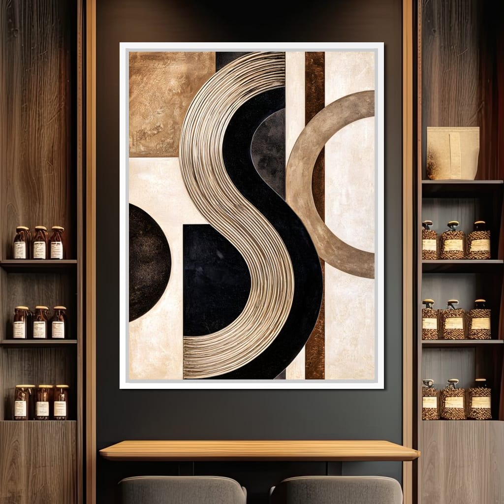 Linear Motion Over Structured Planes Canvas Wall Art