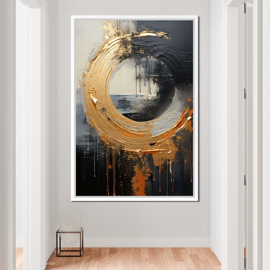 Abyssal Gold Embrace Canvas Wall Art