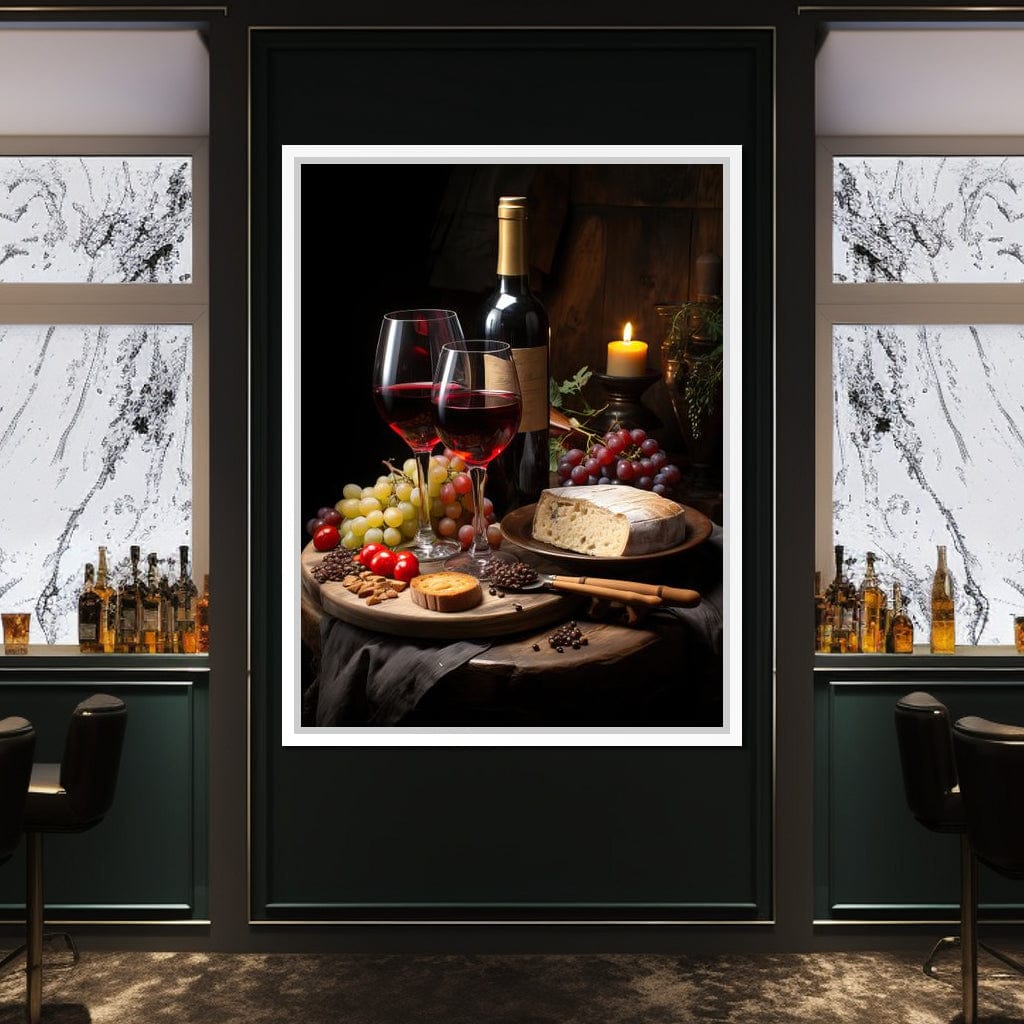 Wine Cheese Banquet Canvas Wall Art