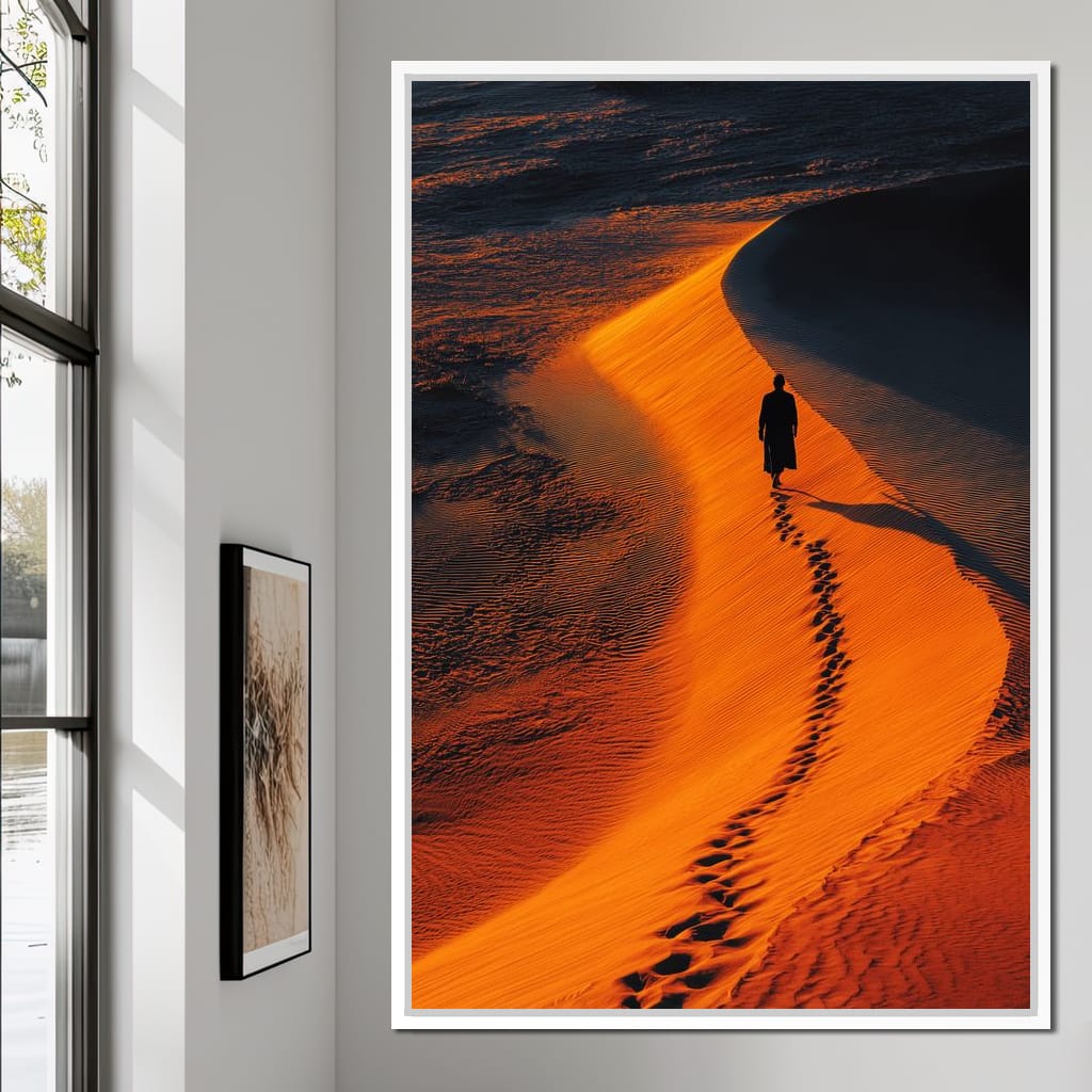 Solitude On Burning Sands Canvas Wall Art
