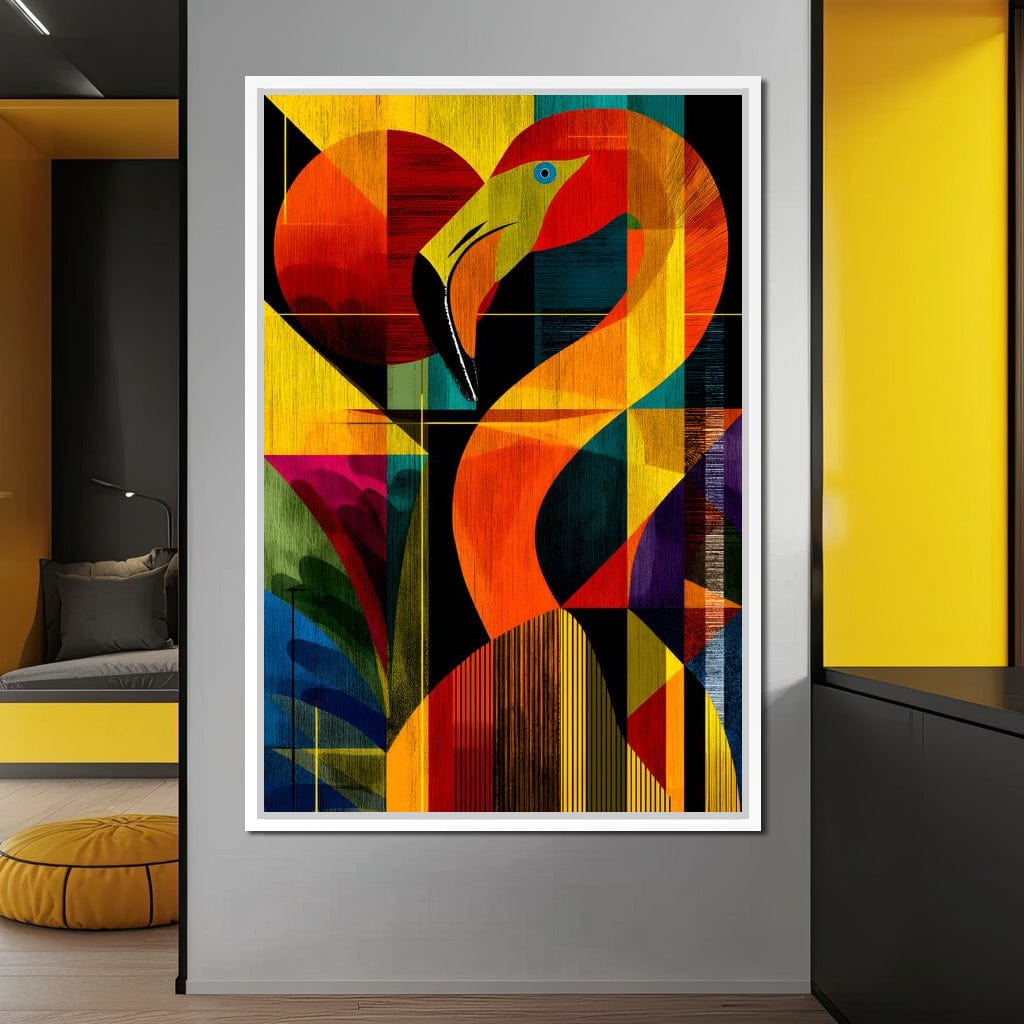 Chromatic Crane Impressions Canvas Wall Art