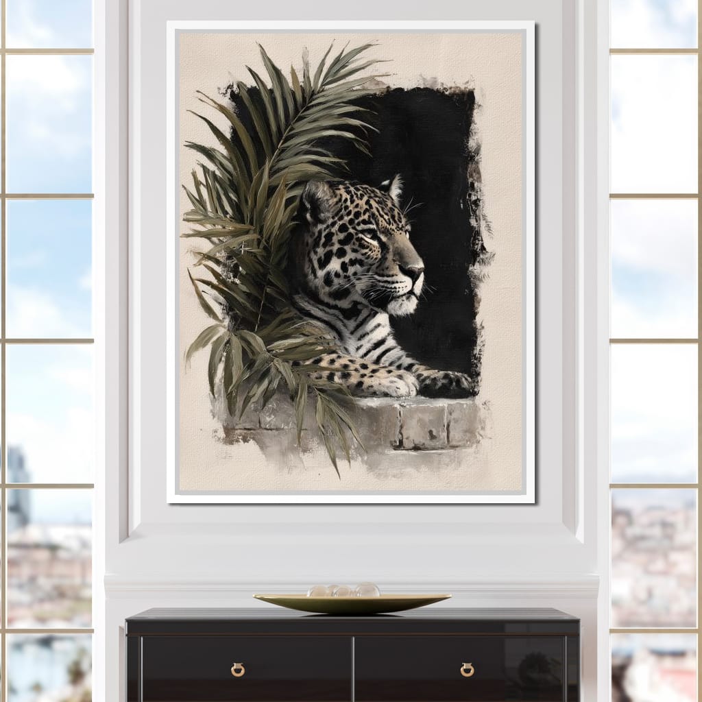 Silent Watcher at Stone Edge Canvas Wall Art
