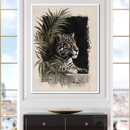 Silent Watcher at Stone Edge Canvas Wall Art