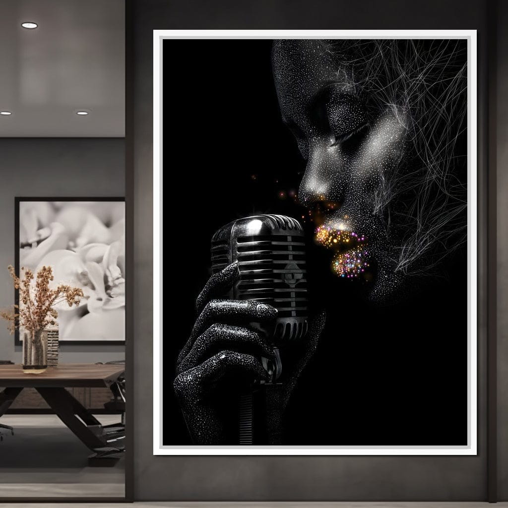 Stardust Singer Noir Portrait Canvas Wall Art