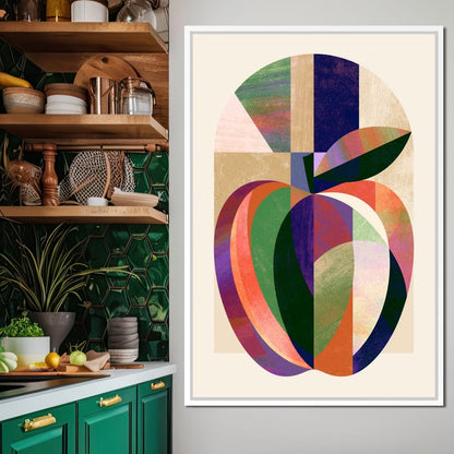Geometric Harvest Of Orchard Geometry Canvas Wall Art