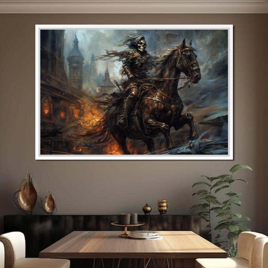 Skeleton Knight Canvas Wall Art